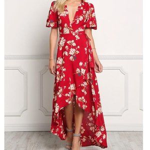 Cotton Candy LA Floral Wrap Dress